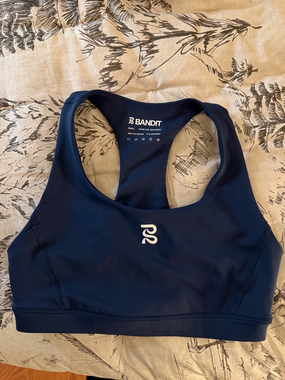 Women's Navy Racerback Sports Bra